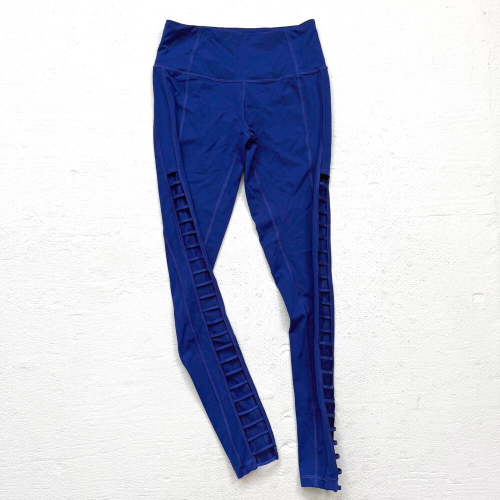 Victoria's Secret Victoria Sport Knockout Leggings XS Royal Blue Side Cutout